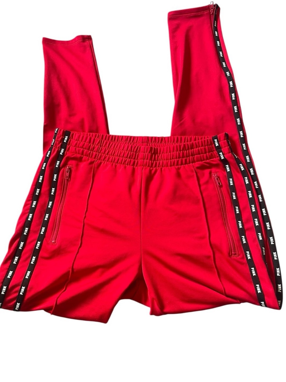 Pink Active by Victoria's Secret Red Track Pants Size Small
